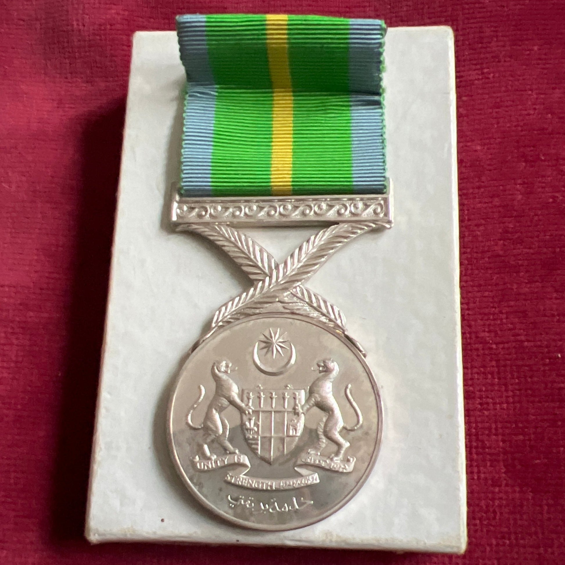 Malaya, General Service Medal issued for service in Malaya, in origina ...