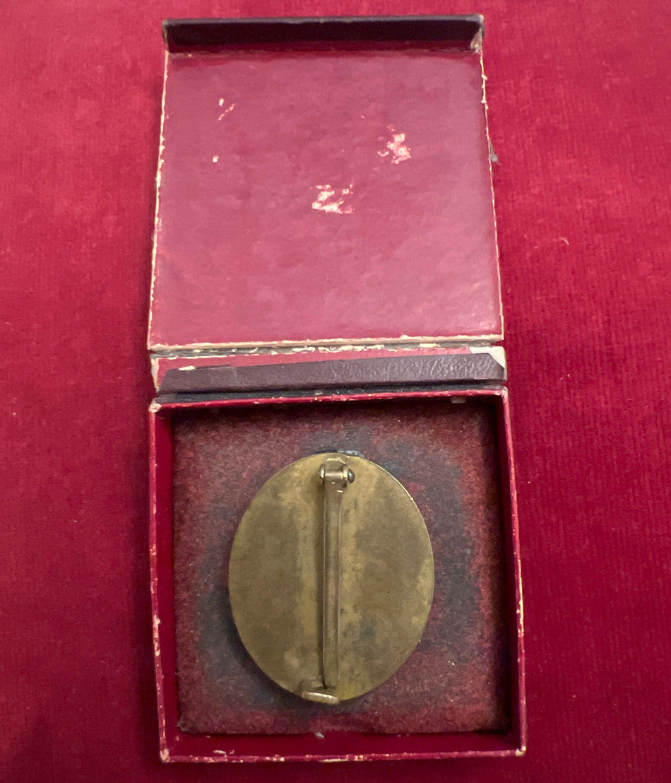 Nazi Germany, Wound Badge, gold class, early type, marked number 30, in battered box