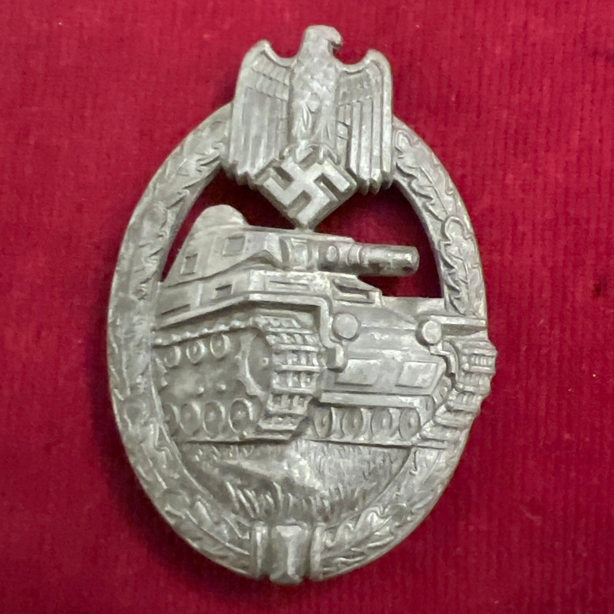 Nazi Germany, Tank Battle Badge, marked VW in circle, late-war, scarce ...
