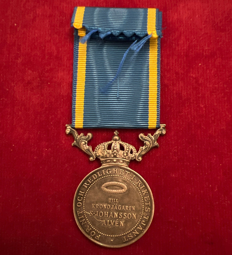 Sweden, Silver Life-Saving Medal to S. Johansson, ship: Alvén