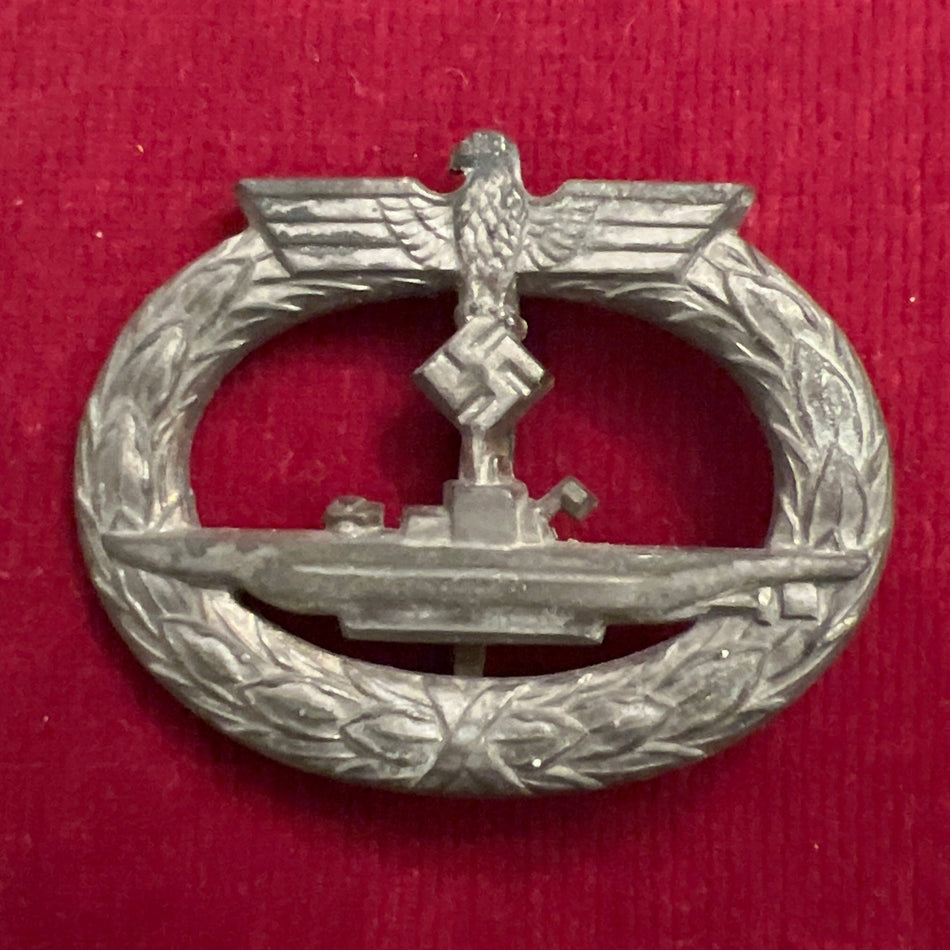 Nazi Germany, U-Boat War Badge, late-war, zinc, unmarked, some wear