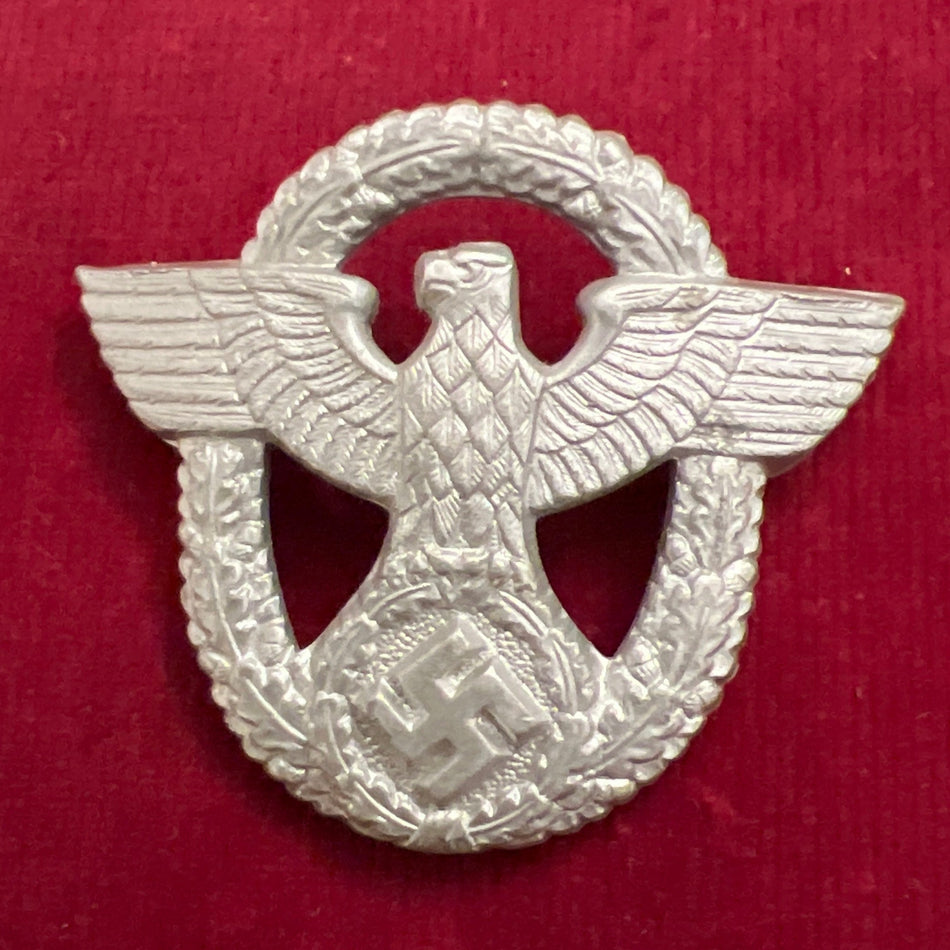 Nazi Germany, police cap badge, marked G.W.41, one pin missing