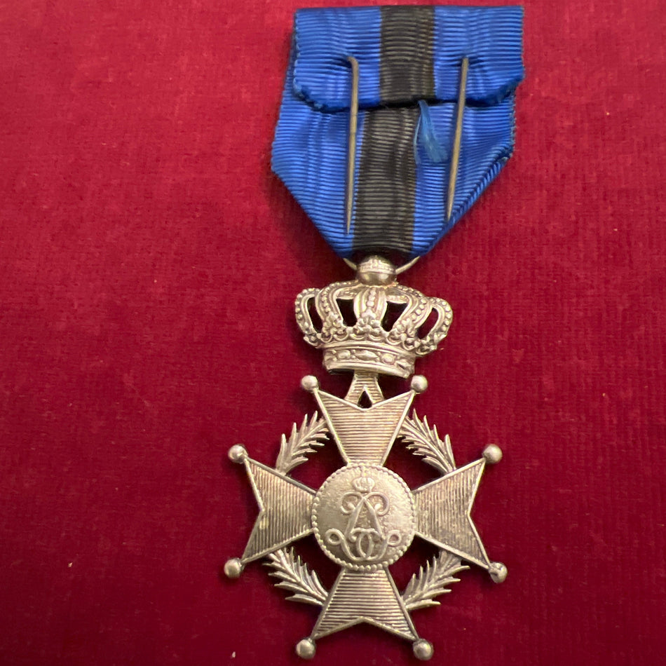 Belgium, Order of Leopold Knights Cross, military, WW1, silver