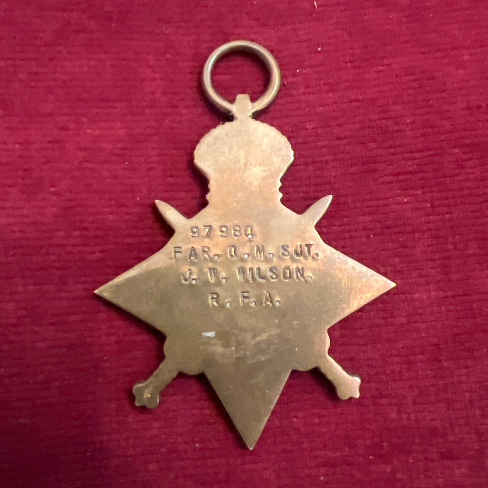 1914-15 Star to 97980 Farrier Quarter Master Sergeant Joseph. W. Wilson, Royal Field Artillery