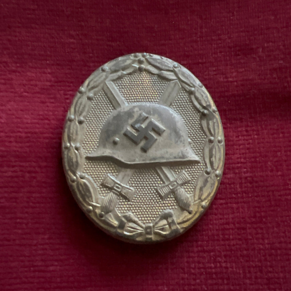 Nazi Germany, Silver Wound Badge, marked no.107, some wear