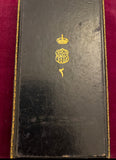 Egypt, Order of the Nile, 2nd class set, unmarked but in original case by Pewfik Bichai, address Fournisseur De S.M. Le Roi