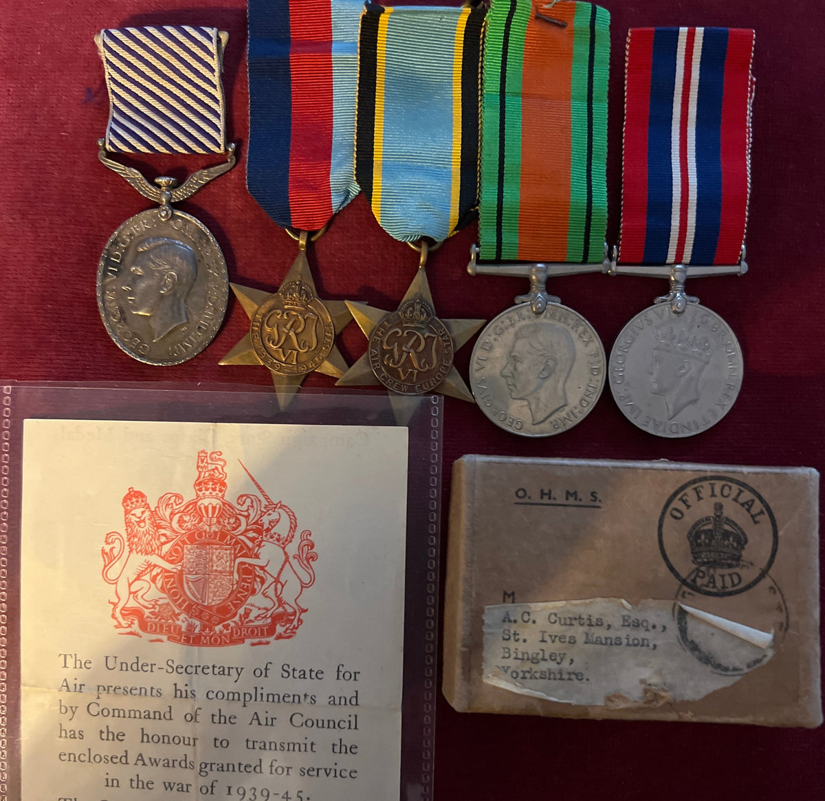 Pilot Officer Basil Arthur Curtis, RAF, early award of the DFM, LG: 22 ...