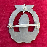 Nazi Germany, Minesweeper War Badge, mid-war type with hook & pin