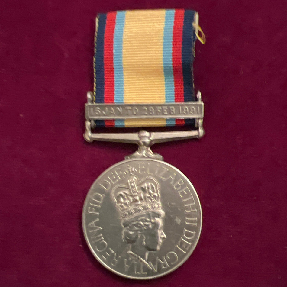 Gulf Medal, 16 Jan-28 Feb 1991 clasp, to Romanian volunteer Cpt. E-L S Socop SP. Chr.100