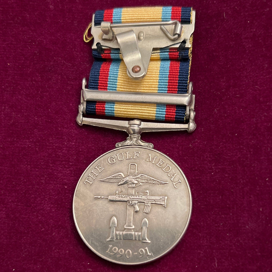 Gulf Medal, 16 Jan-28 Feb 1991 clasp, to Romanian volunteer Cpt. E-L S Socop SP. Chr.100