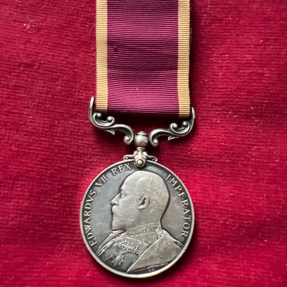 Army Long Service and Good Conduct Medal, Edward VII version, to 2650 Colour Sergeant C. Manning, Loyal North Lancashire Regiment