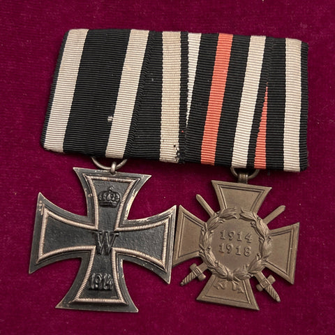 Germany, Iron Cross 1914-18/ Cross of Honour pair