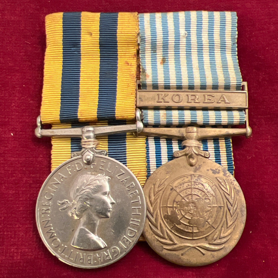 Korea pair to 4615321 Private W. Peel, Duke of Wellington Regiment