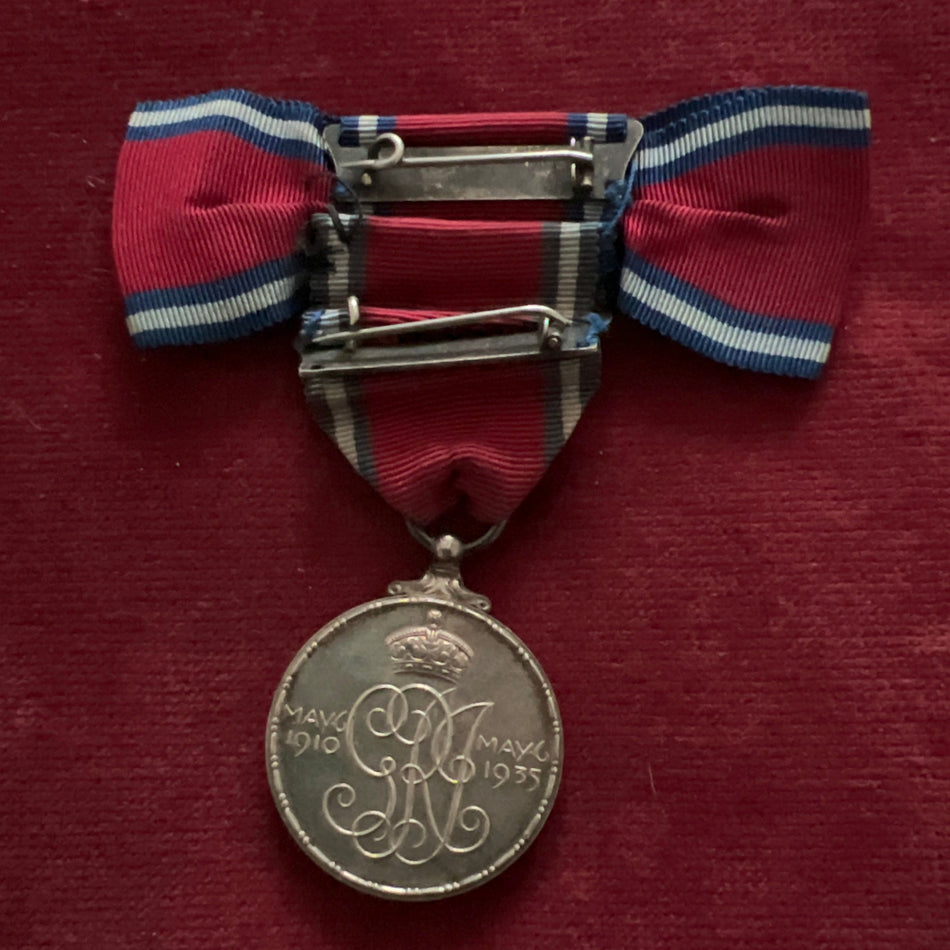 King George V Silver Jubilee Medal on ladies bow