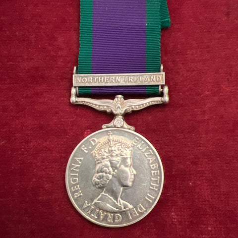 General Service Medal, Northern Ireland bar, to 24174221 Trooper E. Cain, 15/19 Hussars, scarce unit