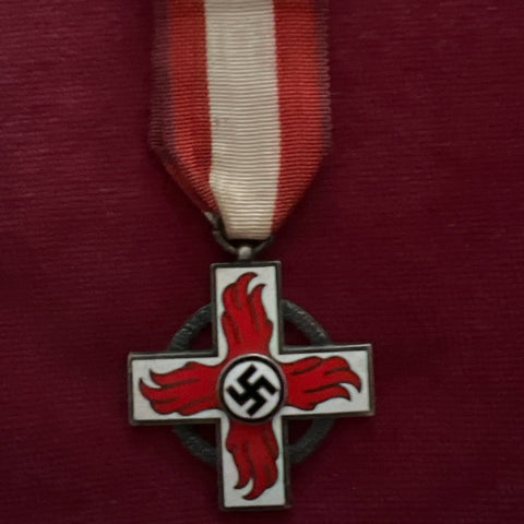 Nazi Germany, Fire Service Cross, 2nd class, with original ribbon