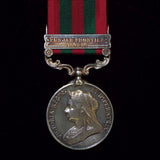 India Medal 1895-1902, 1 clasp: Punjab Frontier 1897-98. Awarded to Sepoy K. A. Shakar, LO (D.C.O.) P.I. - BuyMilitaryMedals.com - 1