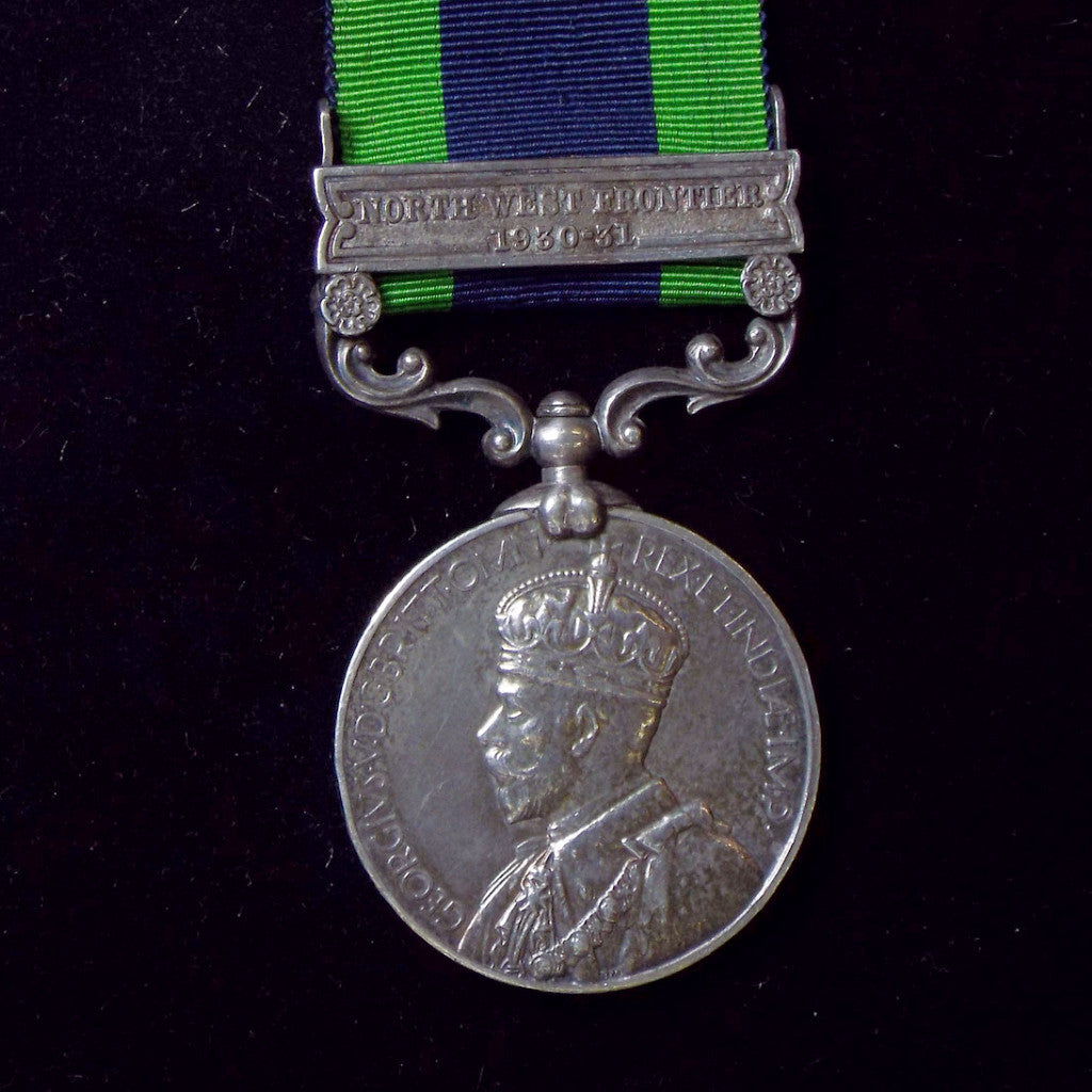 India Medal 1895-1902, 1 clasp: North West Frontier 1930-31. Awarded to Constable Uttam Singh, Police Department - BuyMilitaryMedals.com - 1