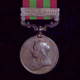 India Medal 1895-1902, 1 clasp: Relief of Chitral 1895. Multeer, Transport Dept. Bo. Cav. - BuyMilitaryMedals.com - 1