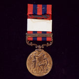 India General Service Medal 1854-95, 1 clasp: Chin Lushai 1889-90. Awarded to Cook Ala Singh, Bombay S & M