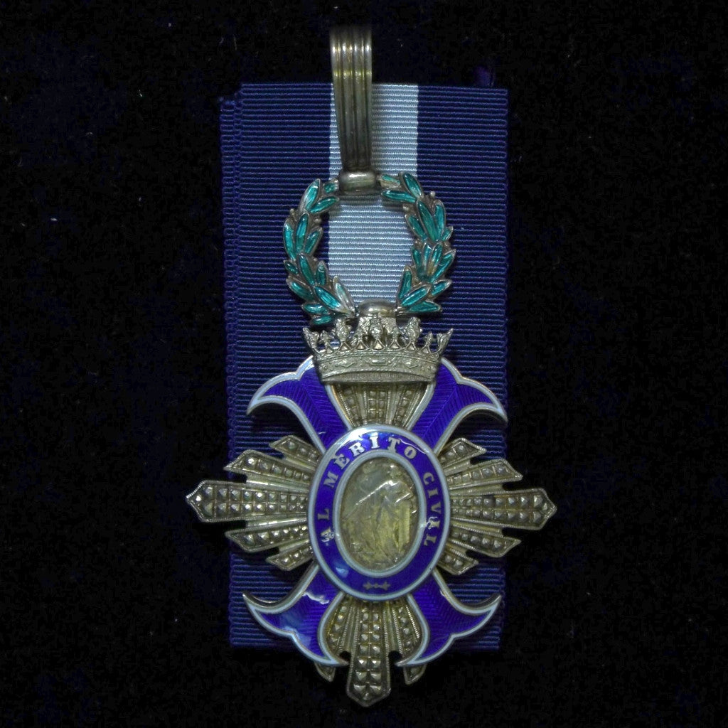 Spain Order of Civil Merit neck badge - BuyMilitaryMedals.com - 1