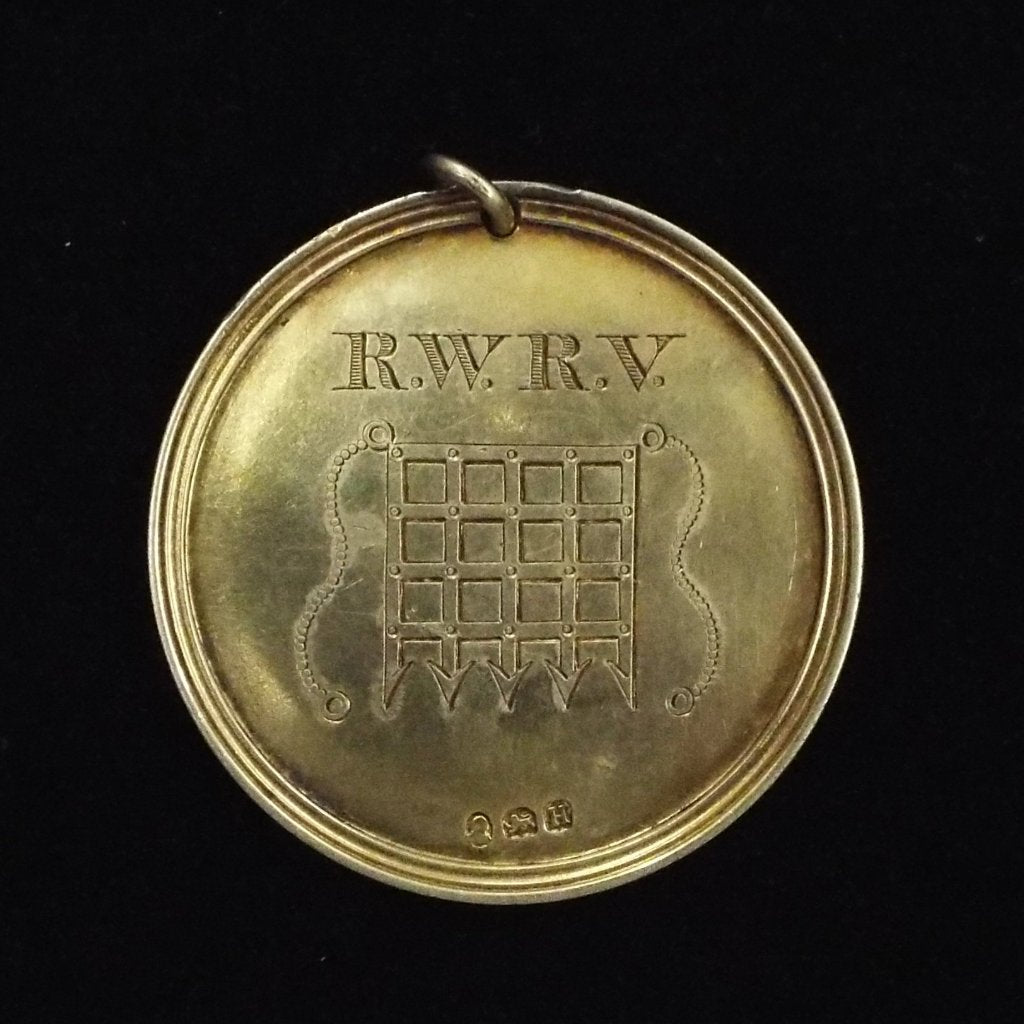 Royal Westminster Rifle Volunteers Medal, presented to the 7th Company by Major Twining. Won May 15th 1804 by Corporal Edmonds