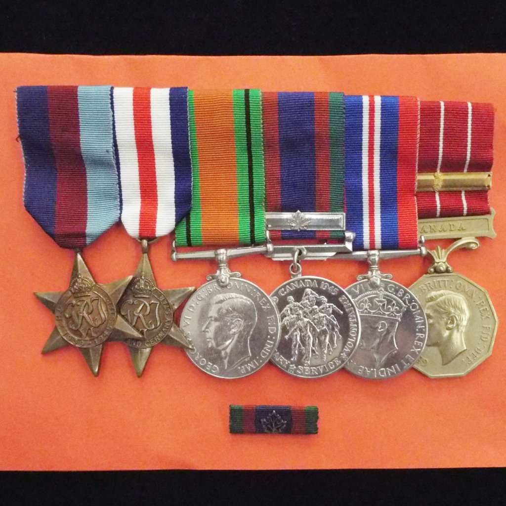 Canadian group of 6 to Cpl. W. A. Irwin, C.D. (Canada Decoration, plus R.E. award bar)