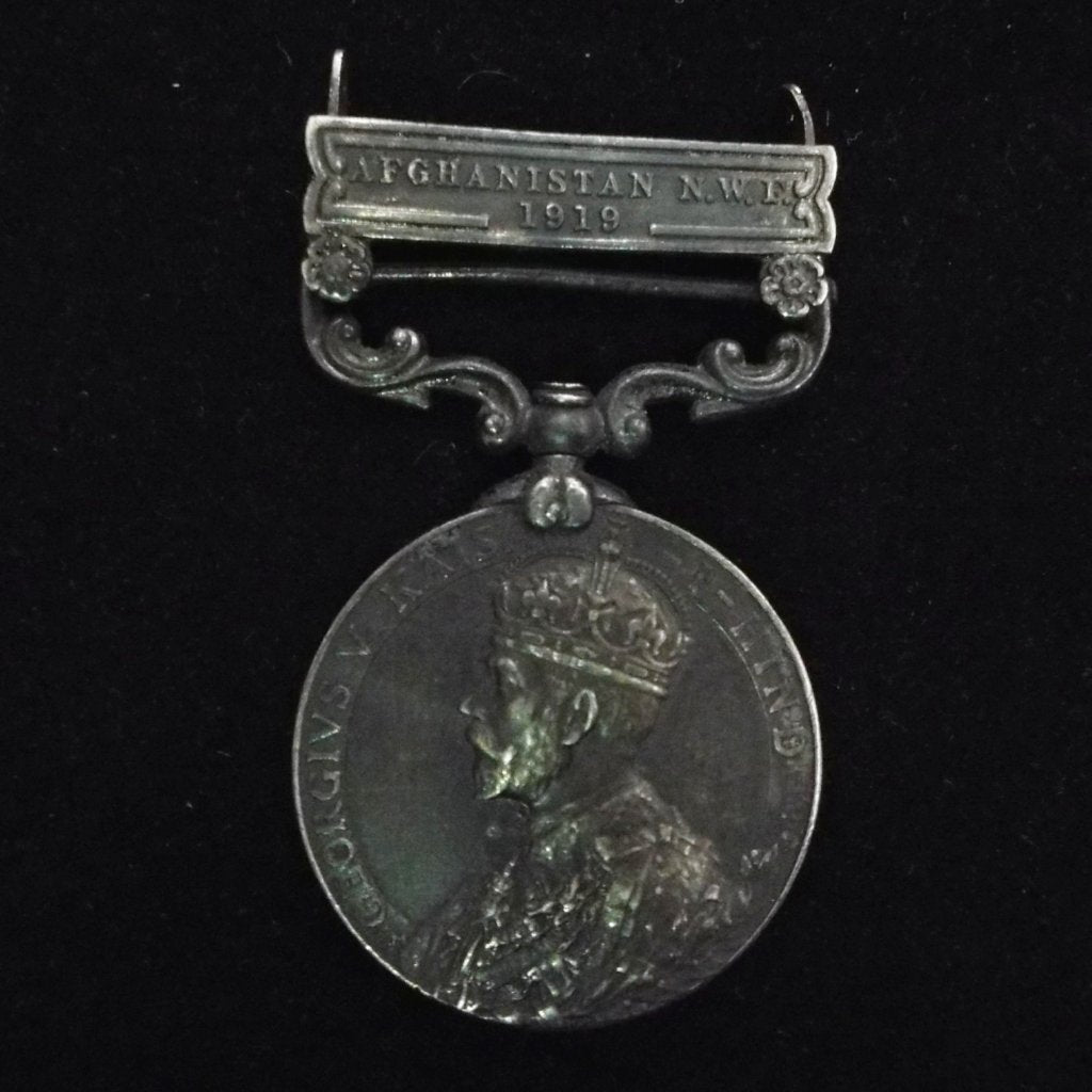 India General Service Medal 1908-1935, 1 clasp: Afghanistan 1919 N.W.F.. Awarded to Pte. R. Hamilton, M.T.