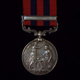 India General Service Medal 1854-95, 1 clasp: Chin-Lushai 1889-90. Awarded to Pte. Pandnac Kustnac, 28 Bo. Infy. - BuyMilitaryMedals.com - 2