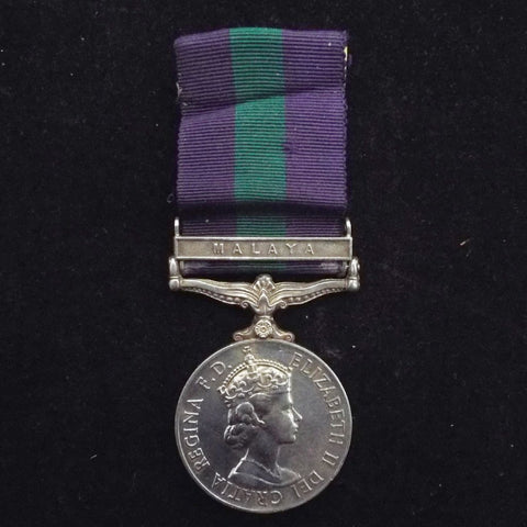 General Service Medal (Malaya clasp) to 233070680 Pte. J. Robinson, Cheshire Regt.