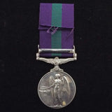General Sevice Medal (Malaya clasp) to 23235128 Tpr. D. Peters, King's Dragoon Guards