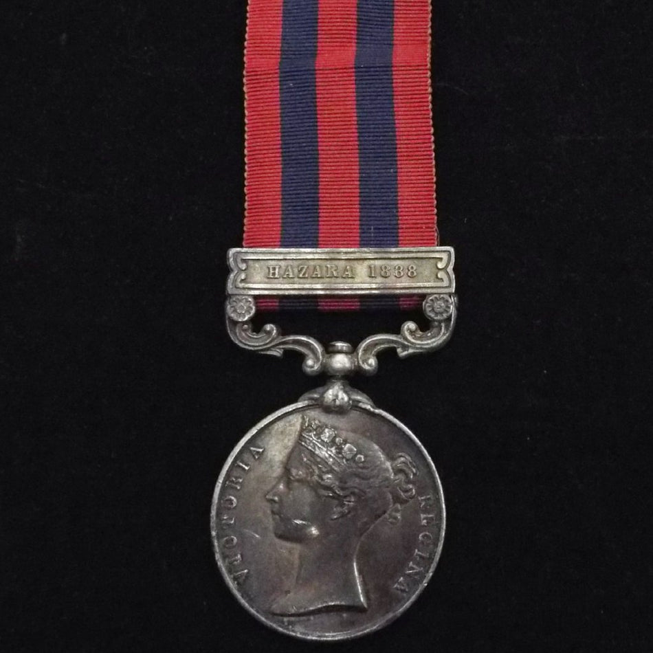 India General Service Medal 1854-95 (Hazara 1888 clasp) to Sowar Nowrang Khan