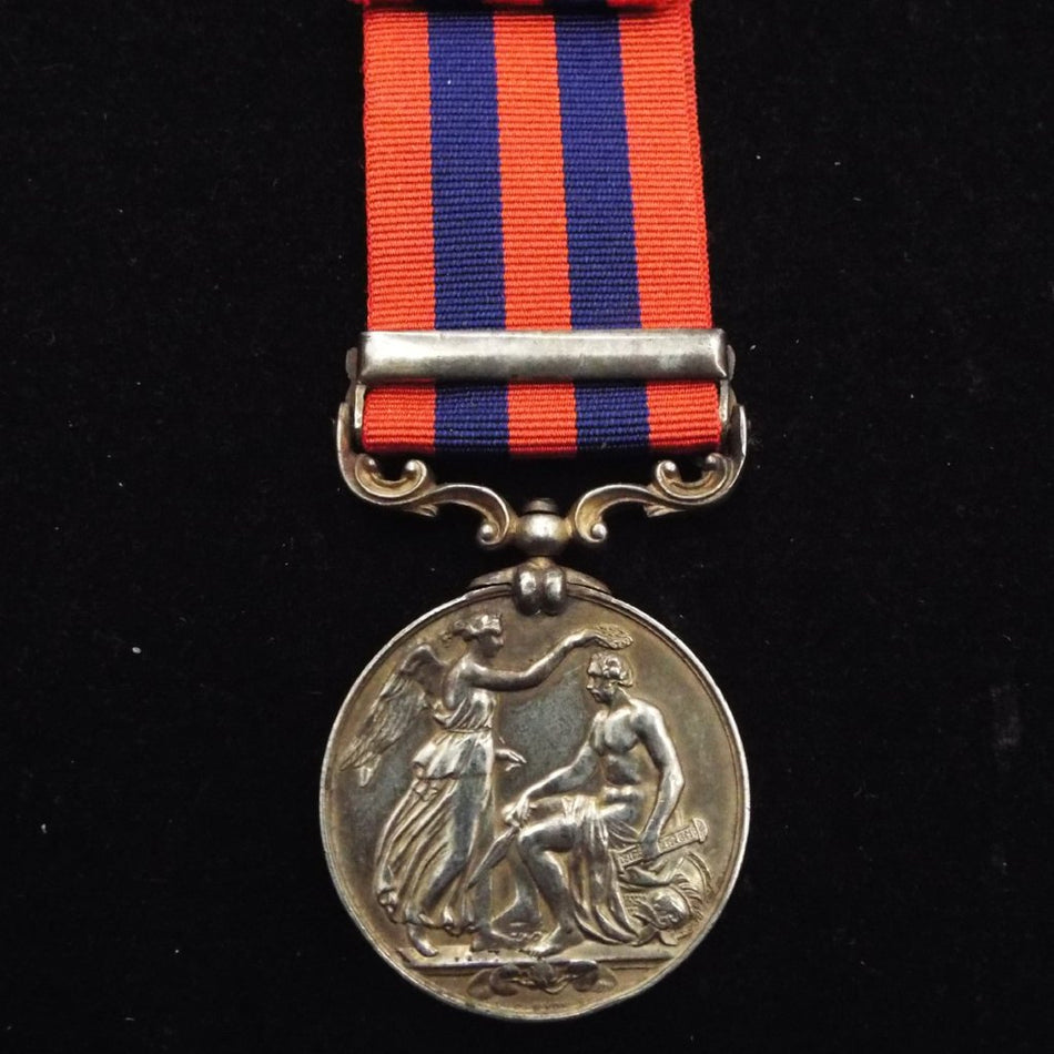 India General Service Medal (Burma 1885-7 clasp) to Sepoy Shekh Miyanjan  23/ 18 Bengal Inty.