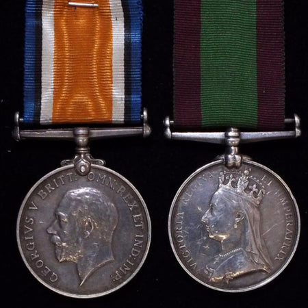 Afghanistan Medal 1878-80/ British War Medal 1914-20 pair. Awarded to Pte. C. Hammond, 15th Hussars - BuyMilitaryMedals.com - 1