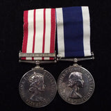 Naval General Service Medal (Near East clasp)/ Naval Long Service & Good Conduct Medal pair to P/JX 712912 R. A. Bowring, R.S. Royal Navy, H.M.S. President (L. TEL)