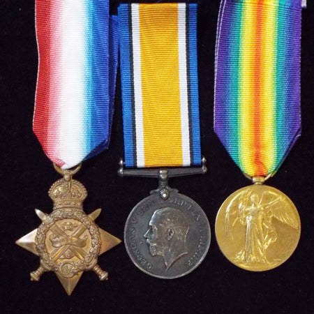 1914 Star trio to 9142 Pte. William F. Smith, 15th & 18th Hussars - BuyMilitaryMedals.com - 1