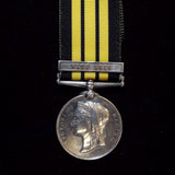 East West Africa Medal, 1 clasp: Witu 1890. Awarded to J. Wild, P.O.1 CL., HMS Brisk - BuyMilitaryMedals.com - 1