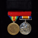 WW1 pair to M.27894 Cook's Mate Wilfred Lawson Deeley, HMS Forward - BuyMilitaryMedals.com - 2
