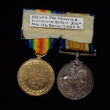 WW1 pair to 292404 Pte. Frederick Llwellyn Beavis, 3/10th (T.F.) & 13th Battalions, Middlesex Regiment - BuyMilitaryMedals.com - 2