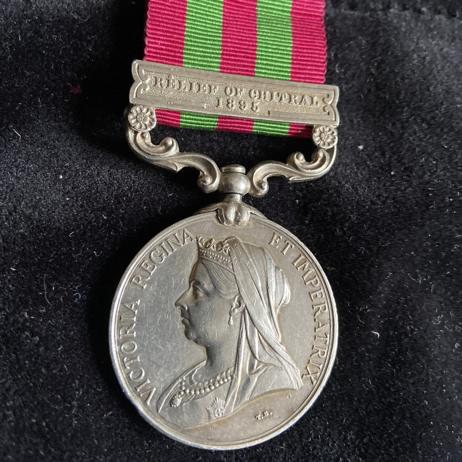 India General Service Medal, Relief of Chitral 1895 bar, to 2404 Sapper Munisamr, Queen's Own Madras Sappers and Miners