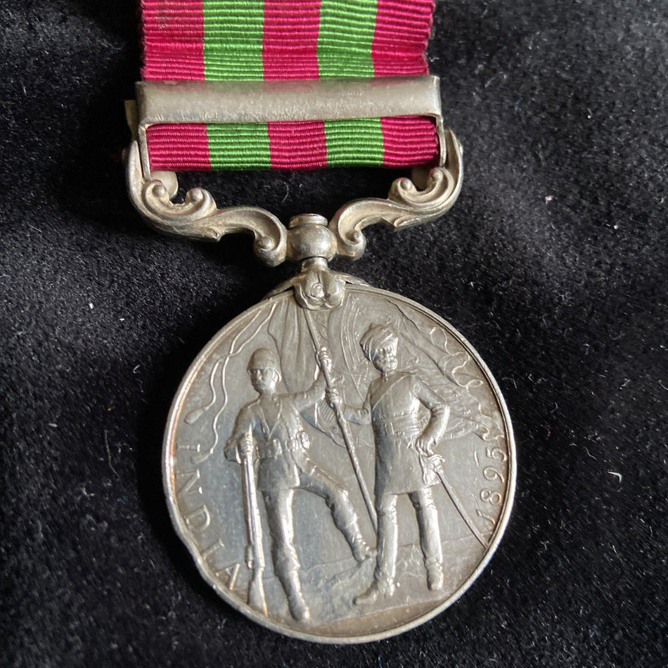 India General Service Medal, Relief of Chitral 1895 bar, to 2404 Sapper Munisamr, Queen's Own Madras Sappers and Miners