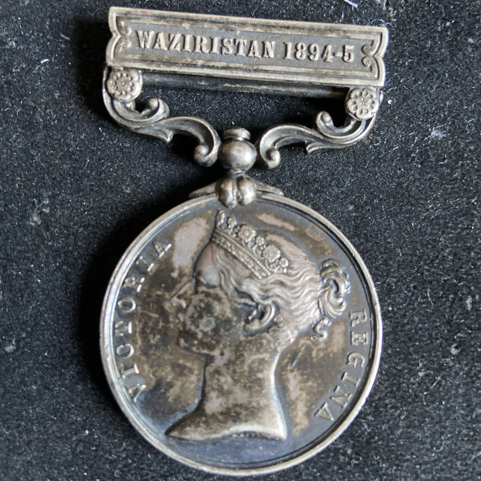 Indian General Service Medal, Waziristan 1894-5 bar, to to 2296 Pte. J. Burton, 2 Battalion, Border Regiment