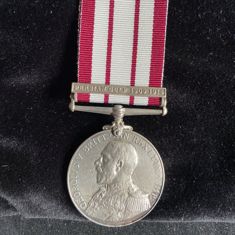 Naval General Service Medal, Persian Gulf 1909-1914 bar, to 216270 Able Seaman J. Smith, HMS Swiftsure, includes some history