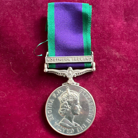 General Service Medal, Northern Ireland bar, to 24335173 Signalman S. P. C. Braye, Royal Signals