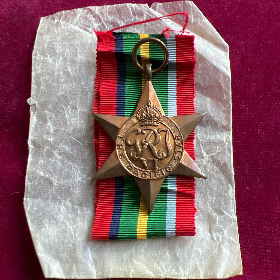 Pacific Star, WW2, in original packet of issue