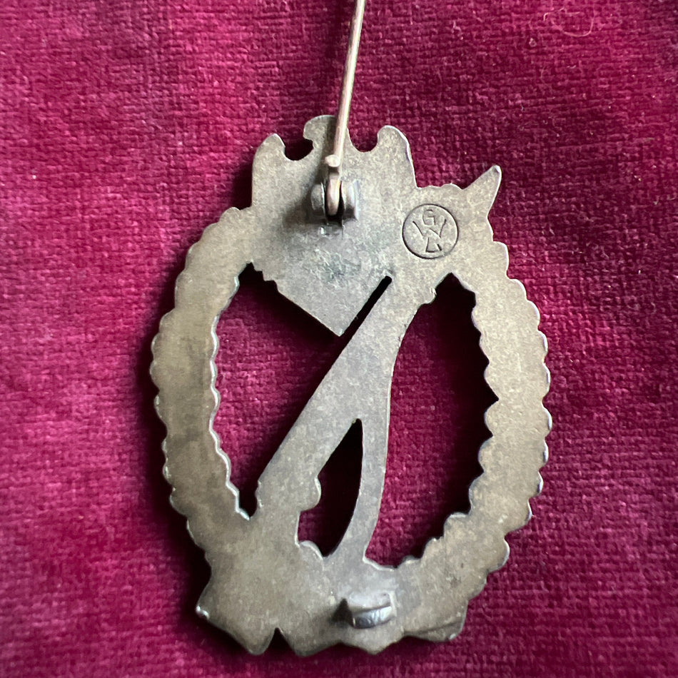 Nazi Germany, Infantry Assault Badge, maker marked G.W.L.