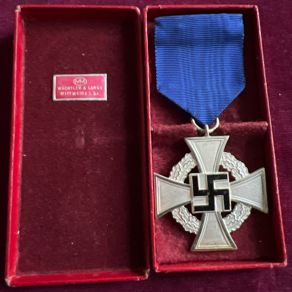 Nazi Germany, 25 Years Faithful Service Cross, with original case