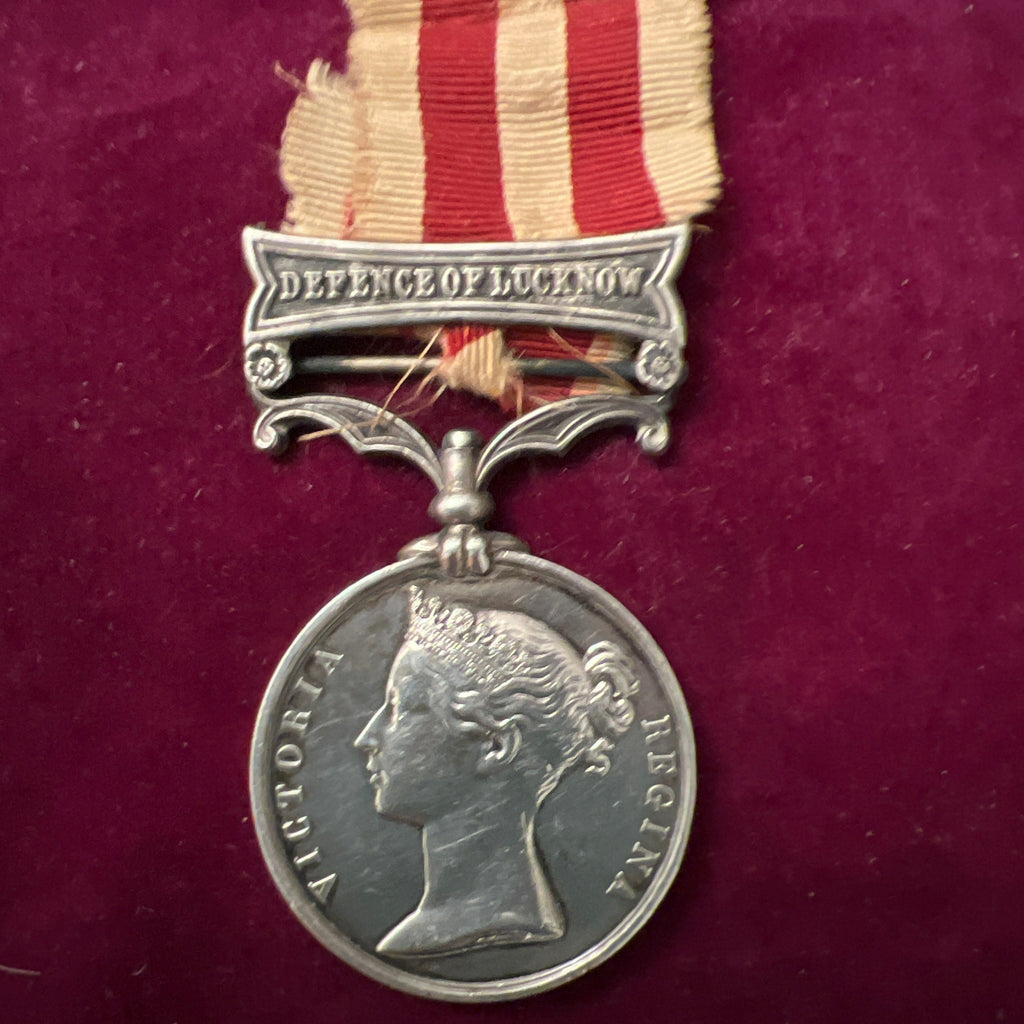 Indian Mutiny Medal, Defence of Lucknow bar is contemporary but roll shows no bar, to drummer I. E. Knott, 64 Regiment, North Staffordshire, with history