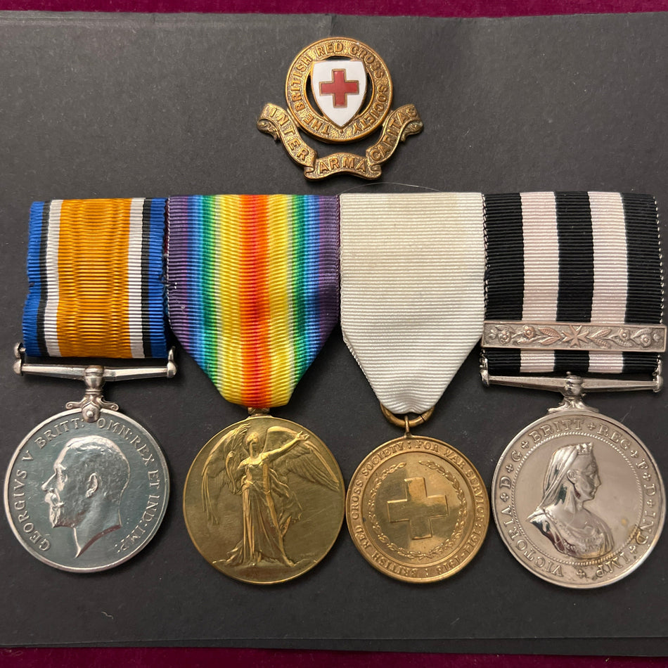 Group of 4 to Orderly William Clark, Saint John/ British Red Cross Society for War Service, with service papers