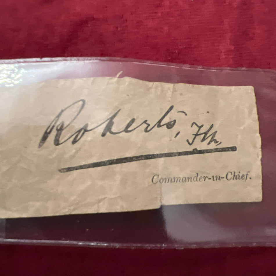 Lord Roberts, Commander in Chief, original signature, cut from a document